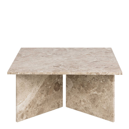 Singapore Latte Brown Marble Square Coffee Table