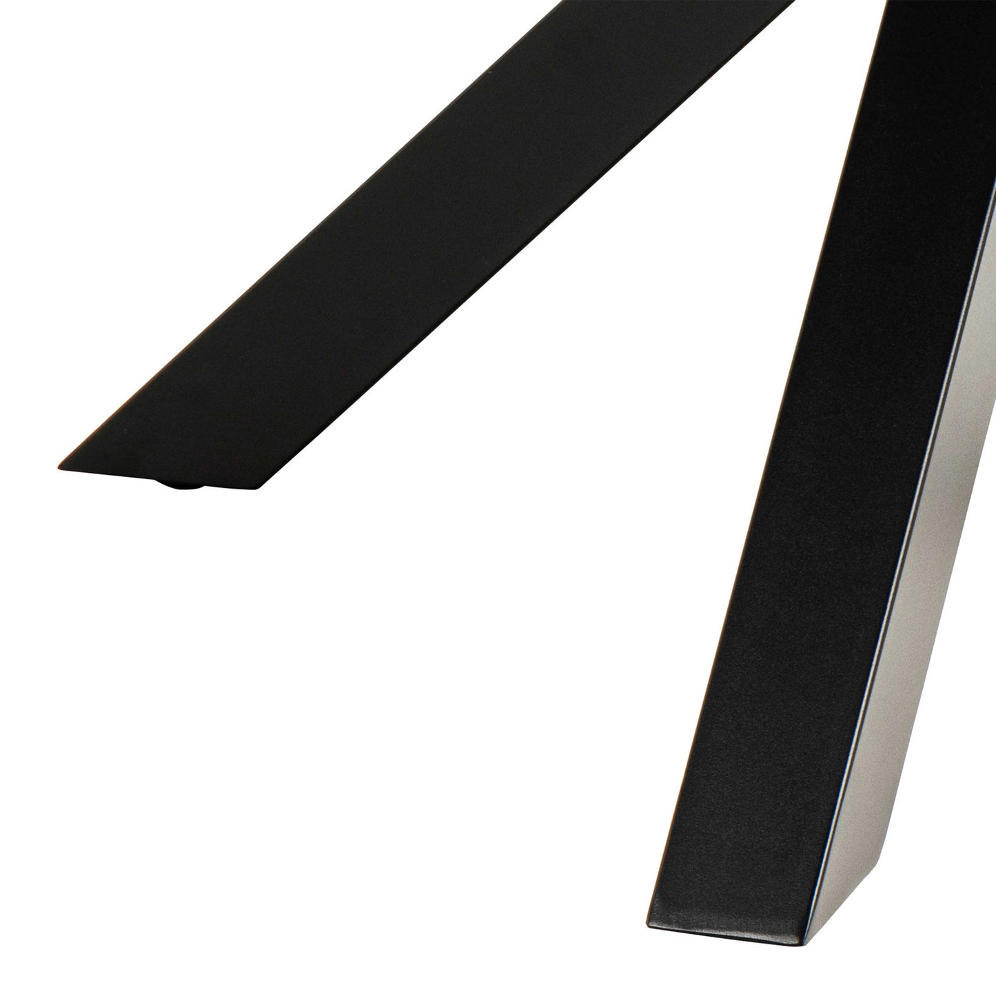 Perth 119cm Black Ceramic Round Dining Table Industrial Black Metal Legs