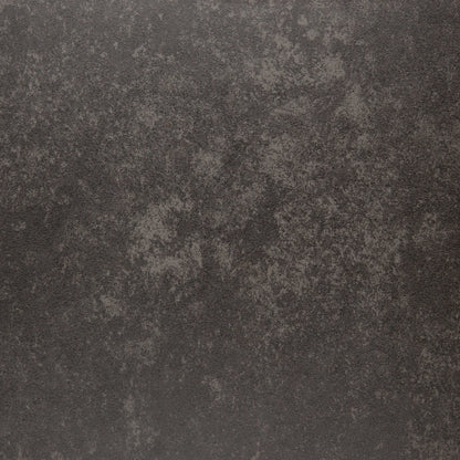 Perth 119cm Black Ceramic Round Dining Table Industrial Black Metal Legs