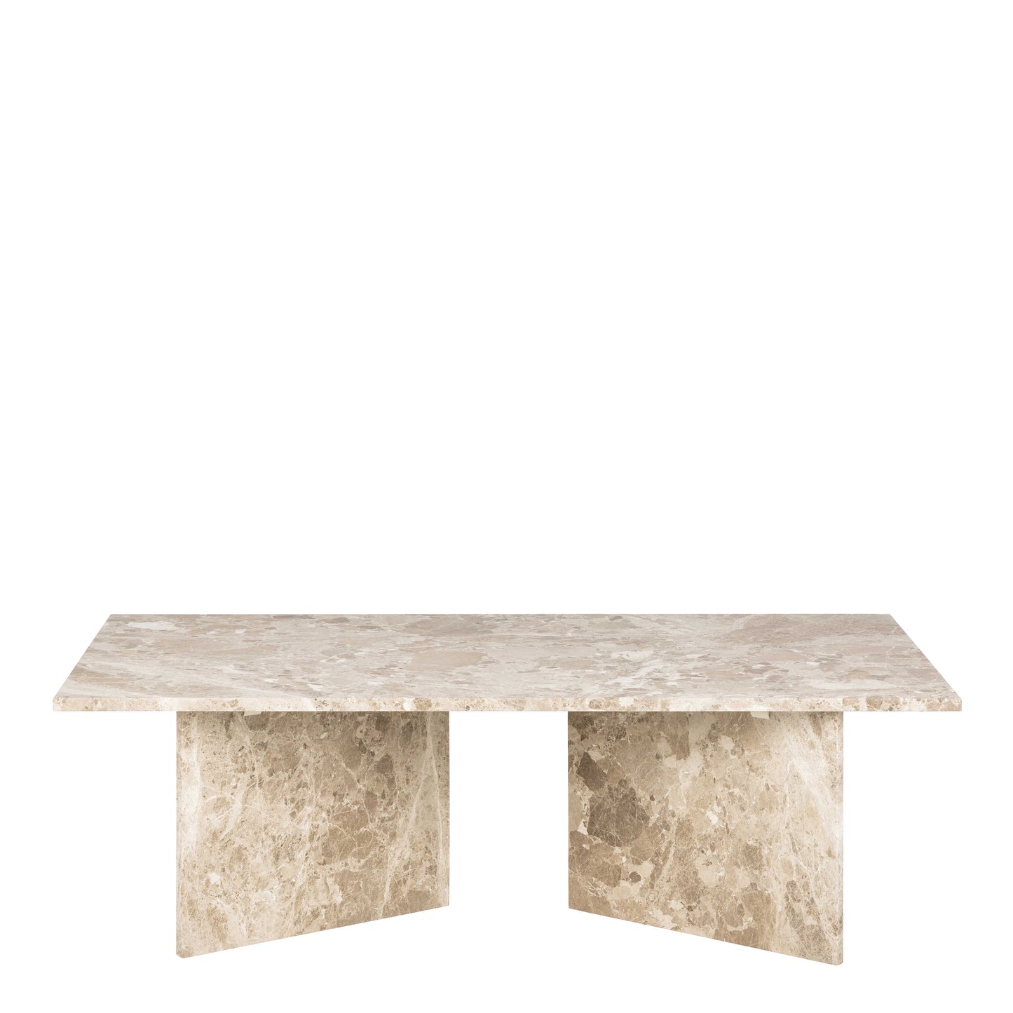 Singapore Latte Brown Marble Rectangular Coffee Table