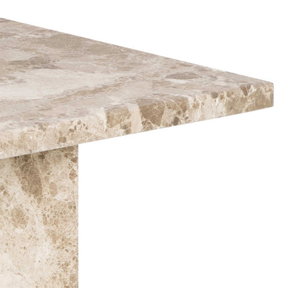 Singapore Latte Brown Marble Rectangular Coffee Table