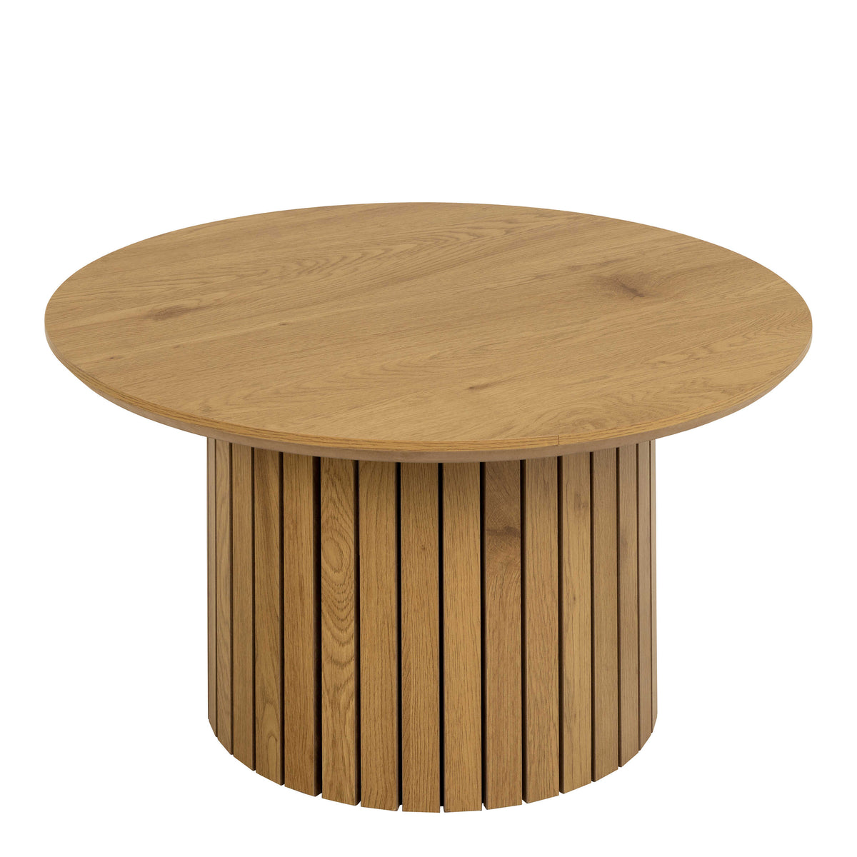 Wild Effects Table Rome Round Wild Oak Effect Coffee Table with Lamella Pillar Base – Wyld ...