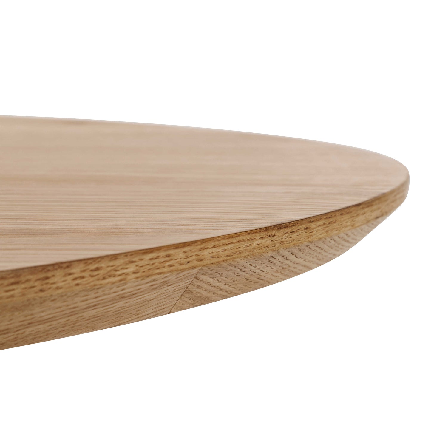 Perth 220cm Natural Oak Veneer Oval Dining Table Industrial Black Metal Legs