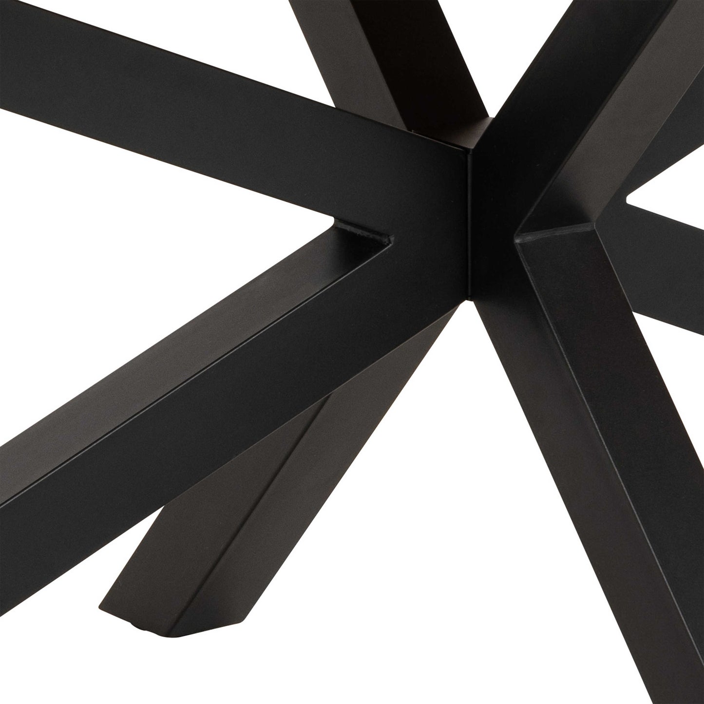 Perth 220cm Natural Oak Veneer Oval Dining Table Industrial Black Metal Legs