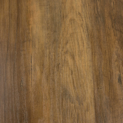 Bern Round Oak Look Extendable Dining Table Black Steel Legs