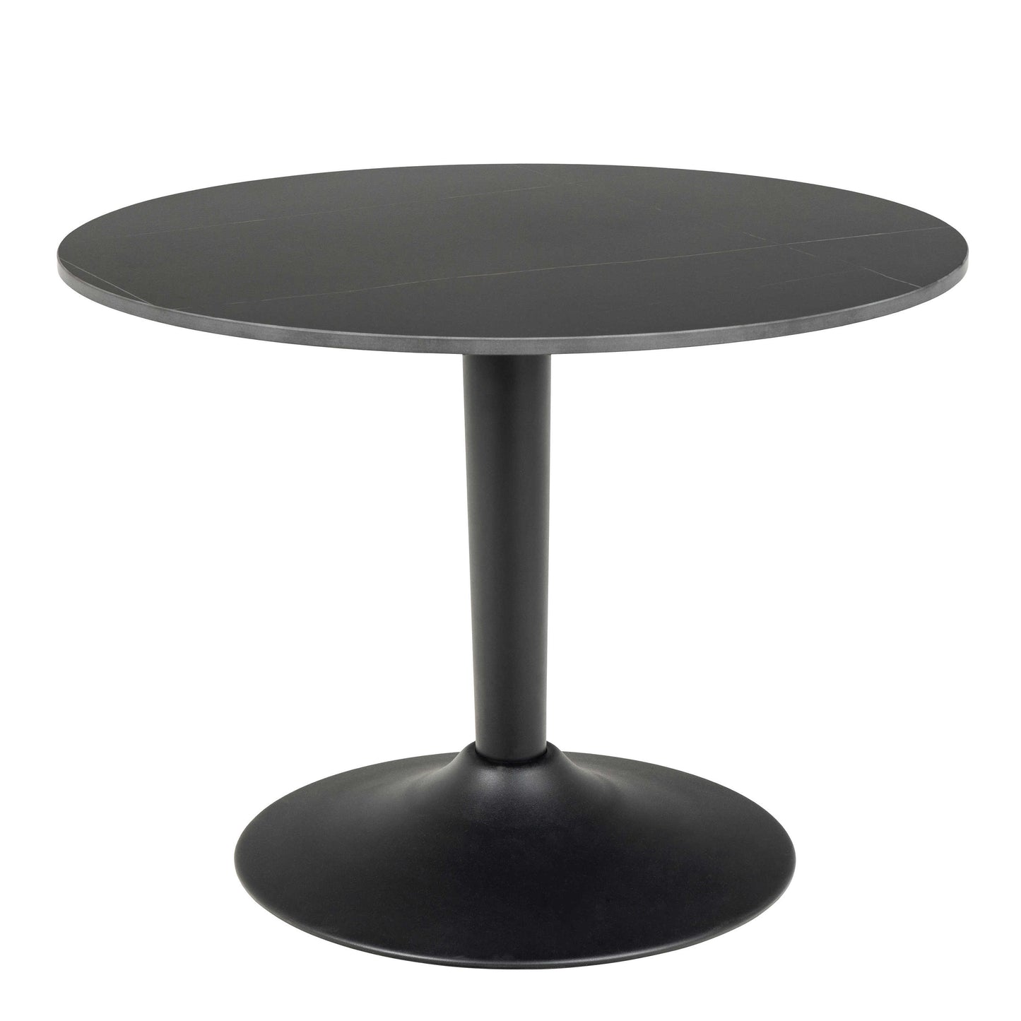 Cloverfern Matt Black Ceramic Round Coffee Table