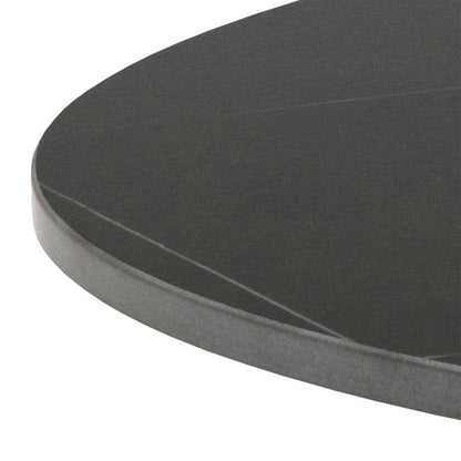Cloverfern Matt Black Ceramic Round Coffee Table