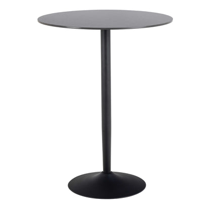 Cloverfern Matt Black Ceramic Round Bar Table