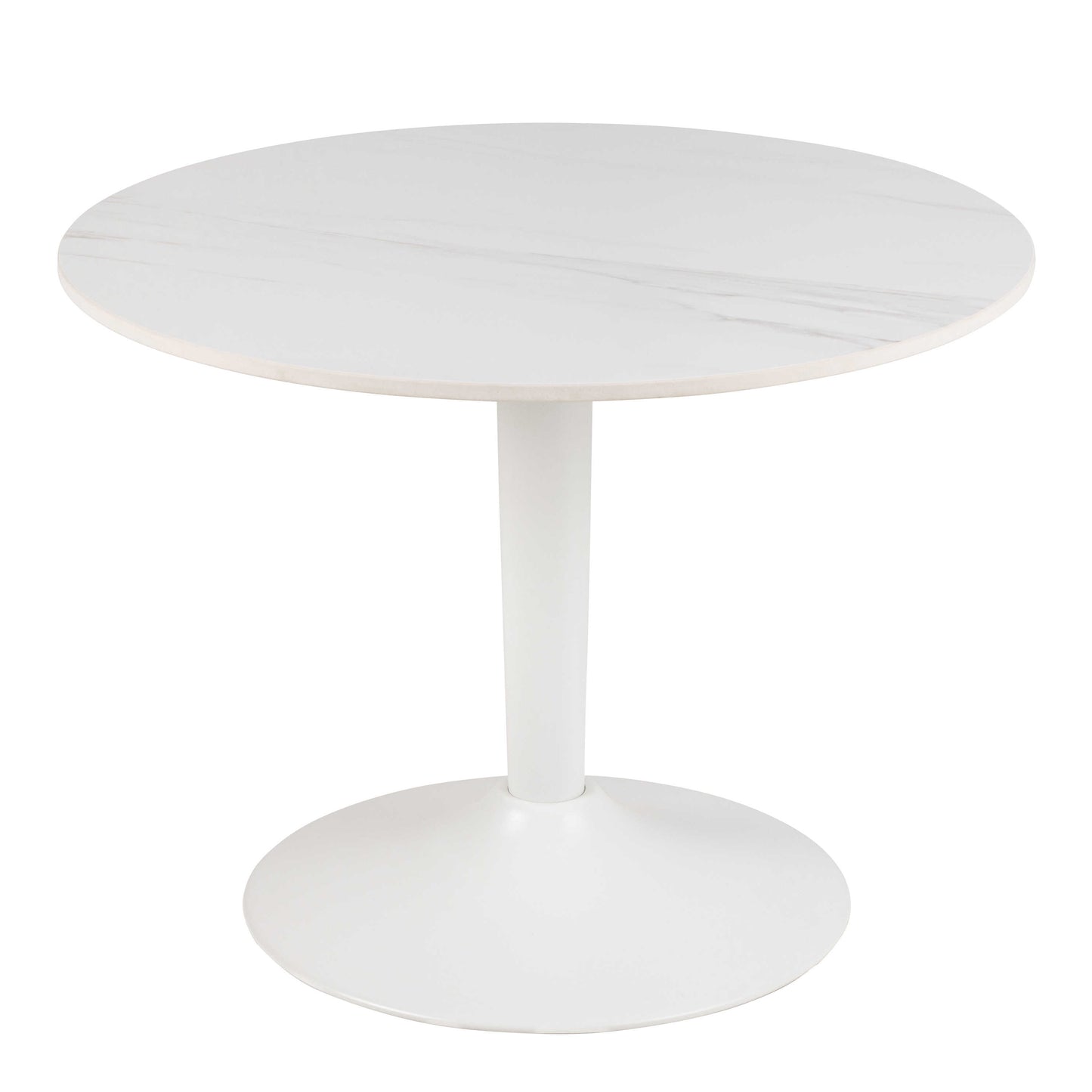 Cloverfern White Ceramic Round Coffee Table