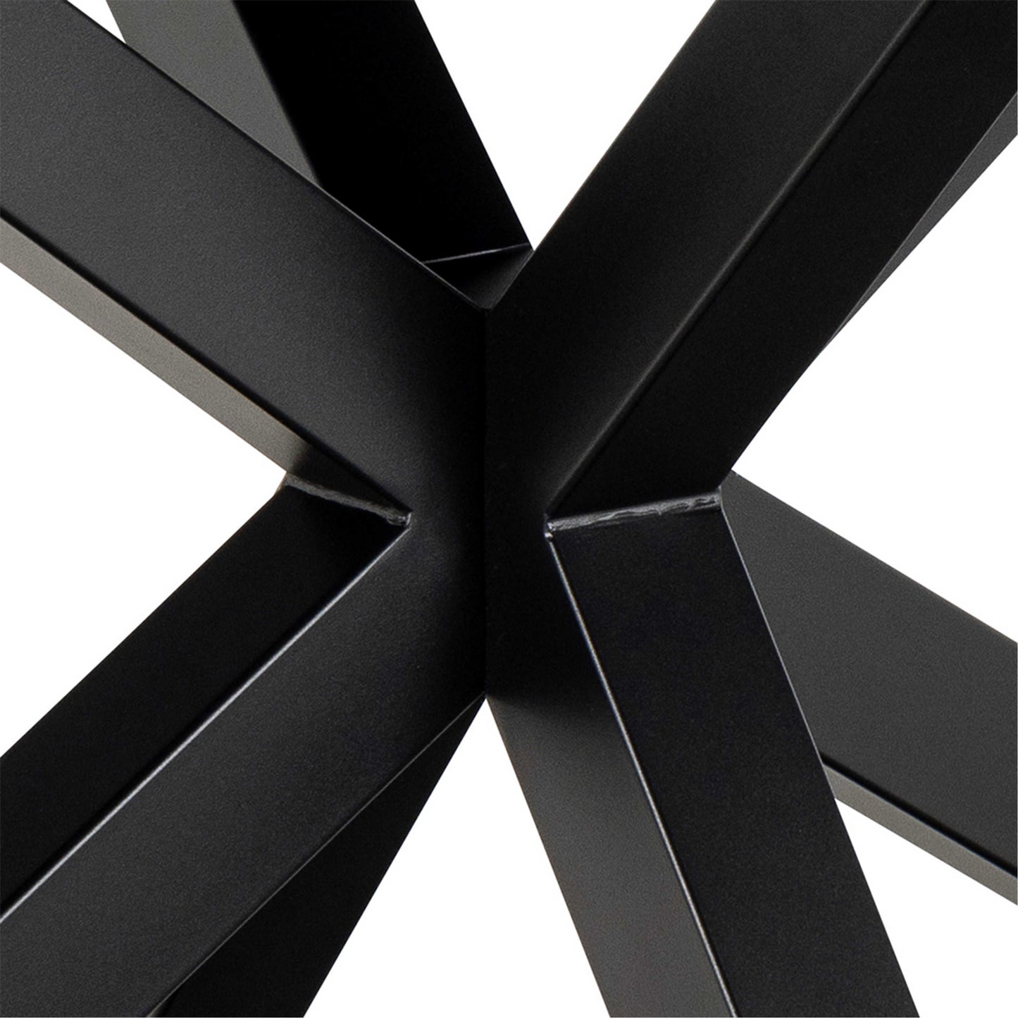 Perth 168cm White Ceramic Extendable Dining Table Industrial Black Metal Legs