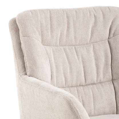 Perth Dining Set 4 Seater White and Black Ceramic Dining Table + 4 Cream Dining Chairs