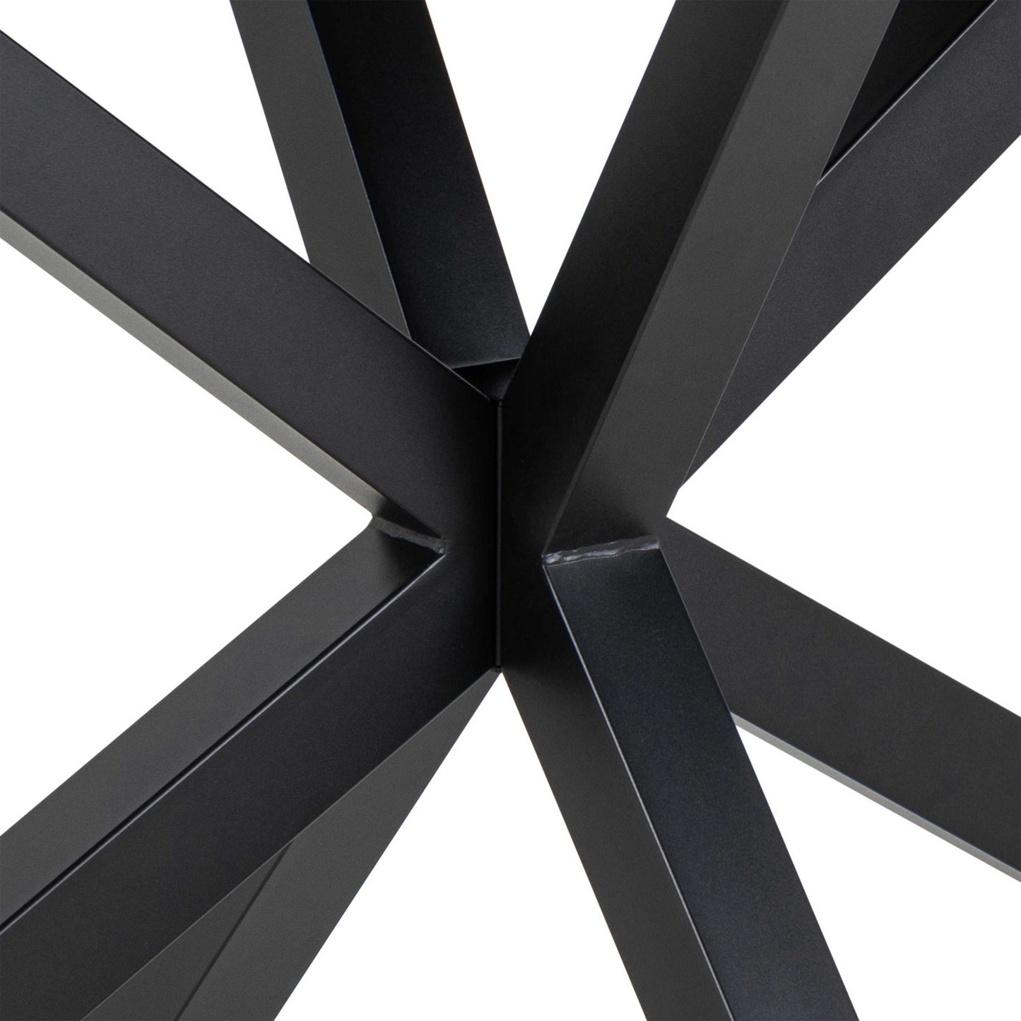 Perth Dining Set 4 Seater White and Black Ceramic Dining Table + 4 Cream Dining Chairs