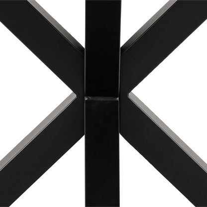 Perth 119cm Grey Ceramic Round Dining Table Industrial Black Metal Legs