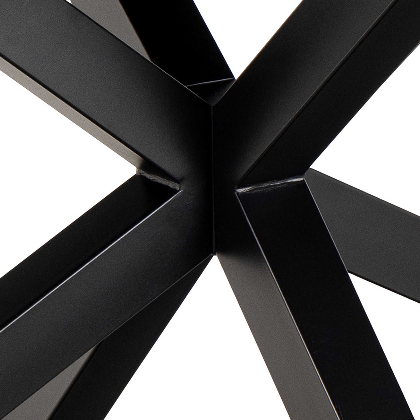 Perth 200cm White Ceramic Extendable Dining Table Industrial Black Metal Legs