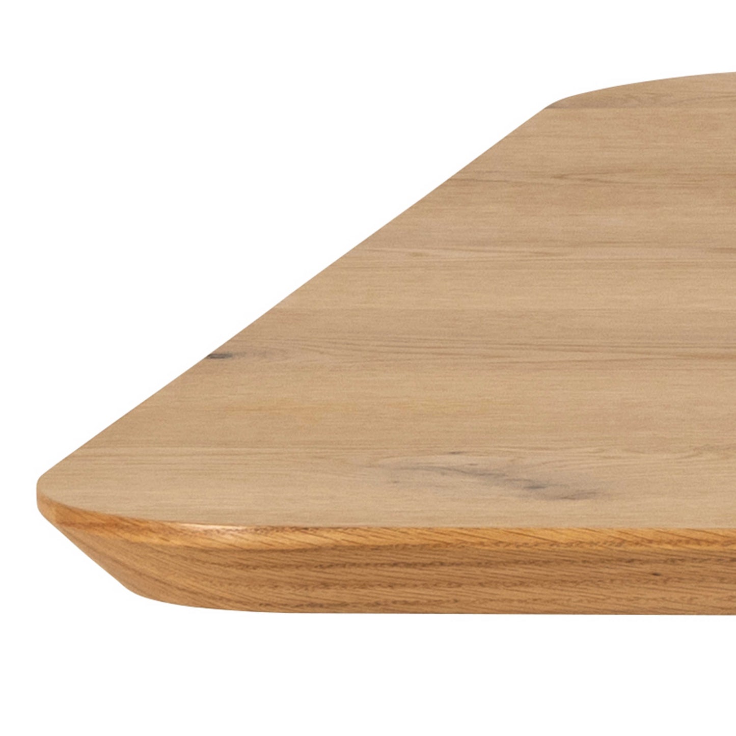 Perth 200cm 8 Seater Natural Oak Dining Table Industrial Black Metal Legs