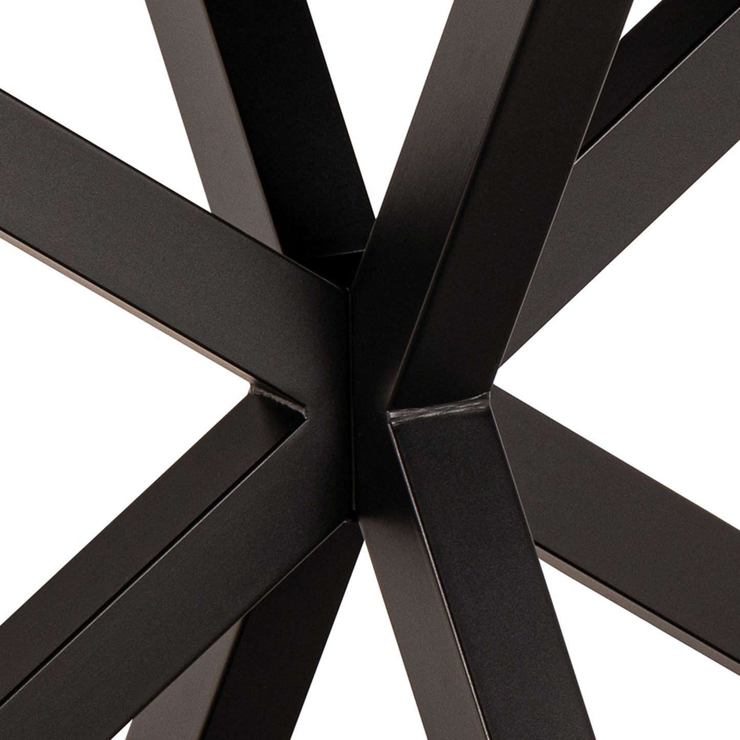 Perth 160cm 6 Seater Brown Ceramic Dining Table Industrial Black Metal Legs