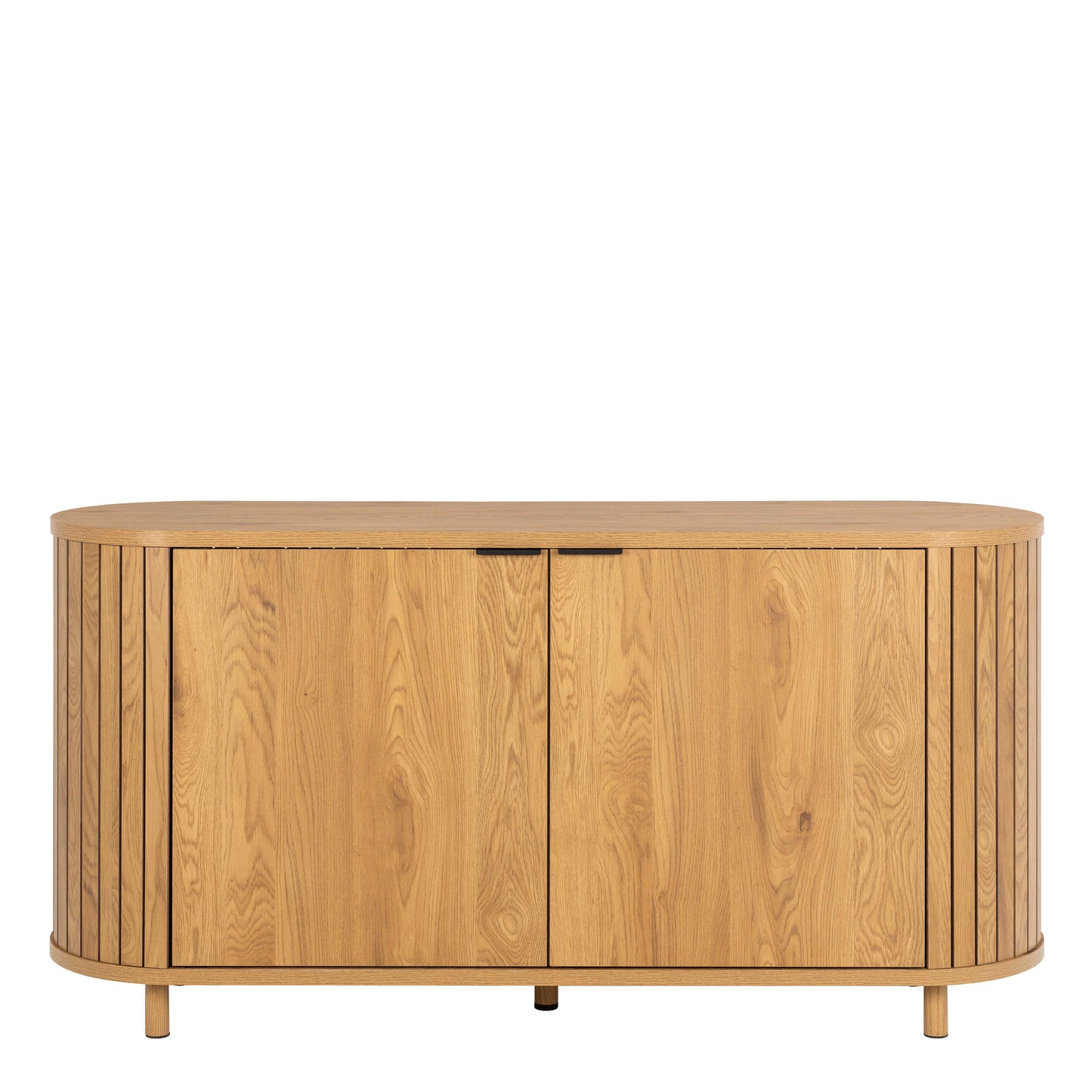 Bramblewig 2 Door Oak Wood Sideboard Slat Design