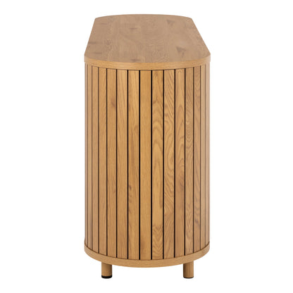 Bramblewig 2 Door Oak Wood Sideboard Slat Design