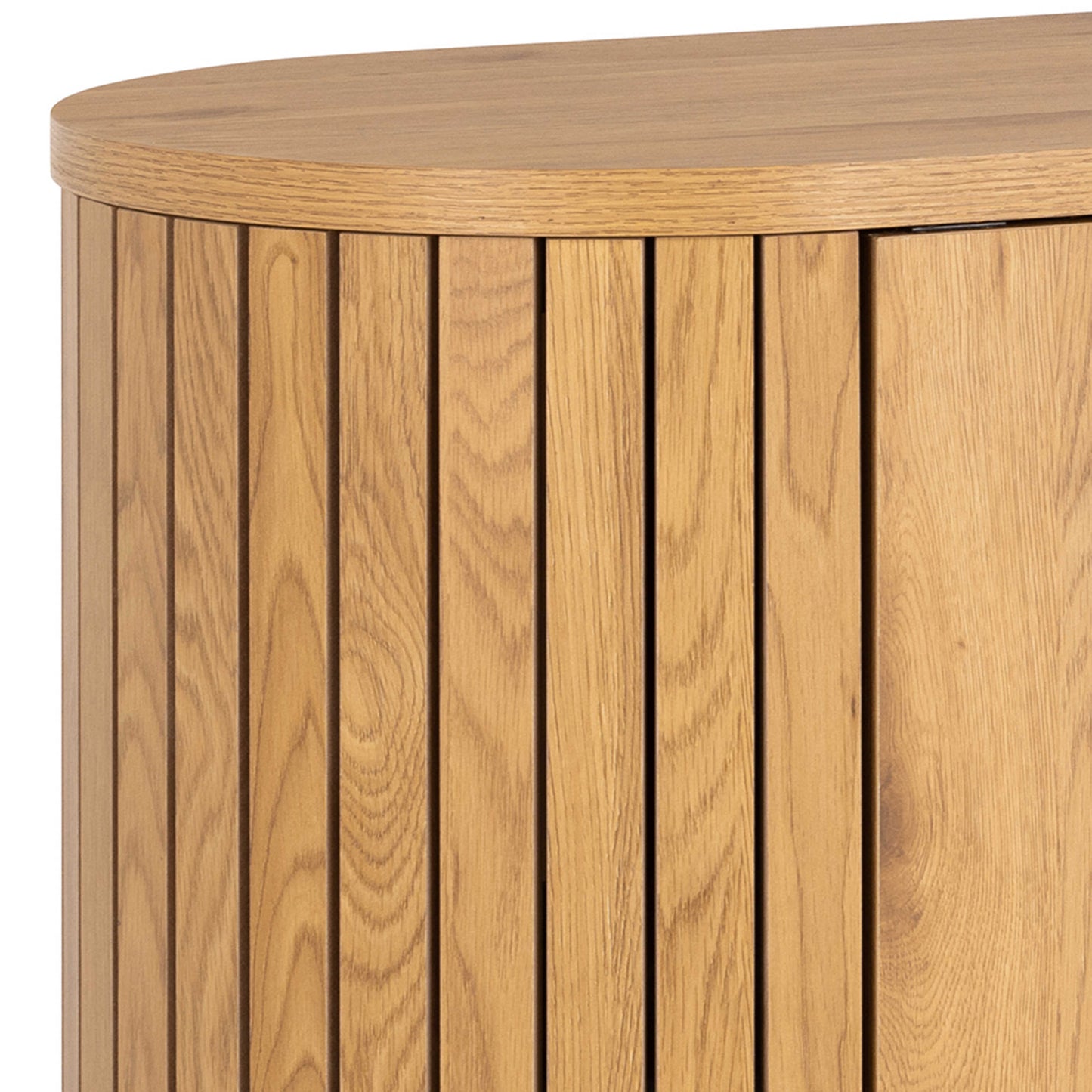 Bramblewig 2 Door Oak Wood Sideboard Slat Design