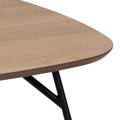 Johannesburg Square Natural Oak Coffee Table Round Edges