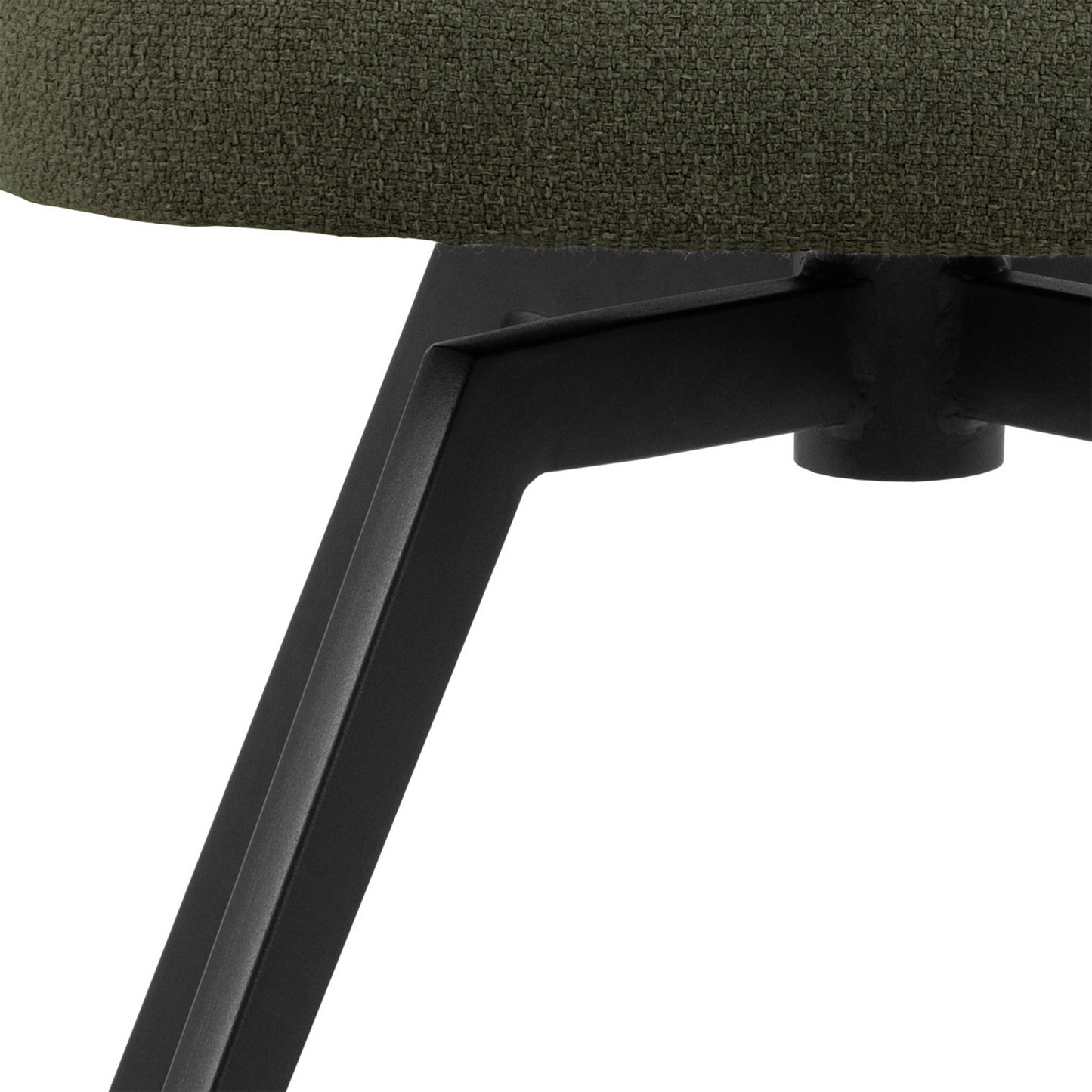 Auckland 120cm Dining Set Natural Oak Effect and Black Round Dining Table + 4 Green Dining Chair