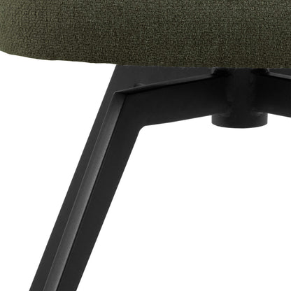 Auckland 120cm Dining Set Natural Oak Effect and Black Round Dining Table + 4 Green Dining Chair