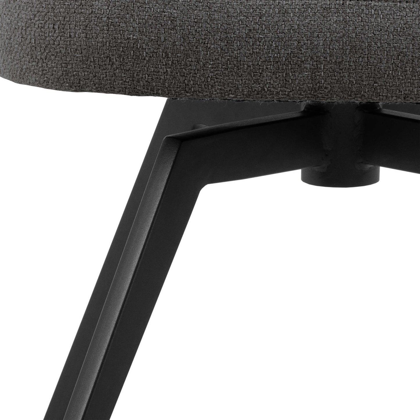 Auckland 120cm Dining Set Natural Oak Effect and Black Round Dining Table + 4 Grey Dining Chair