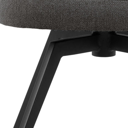 Auckland 120cm Dining Set Natural Oak Effect and Black Round Dining Table + 4 Grey Dining Chair