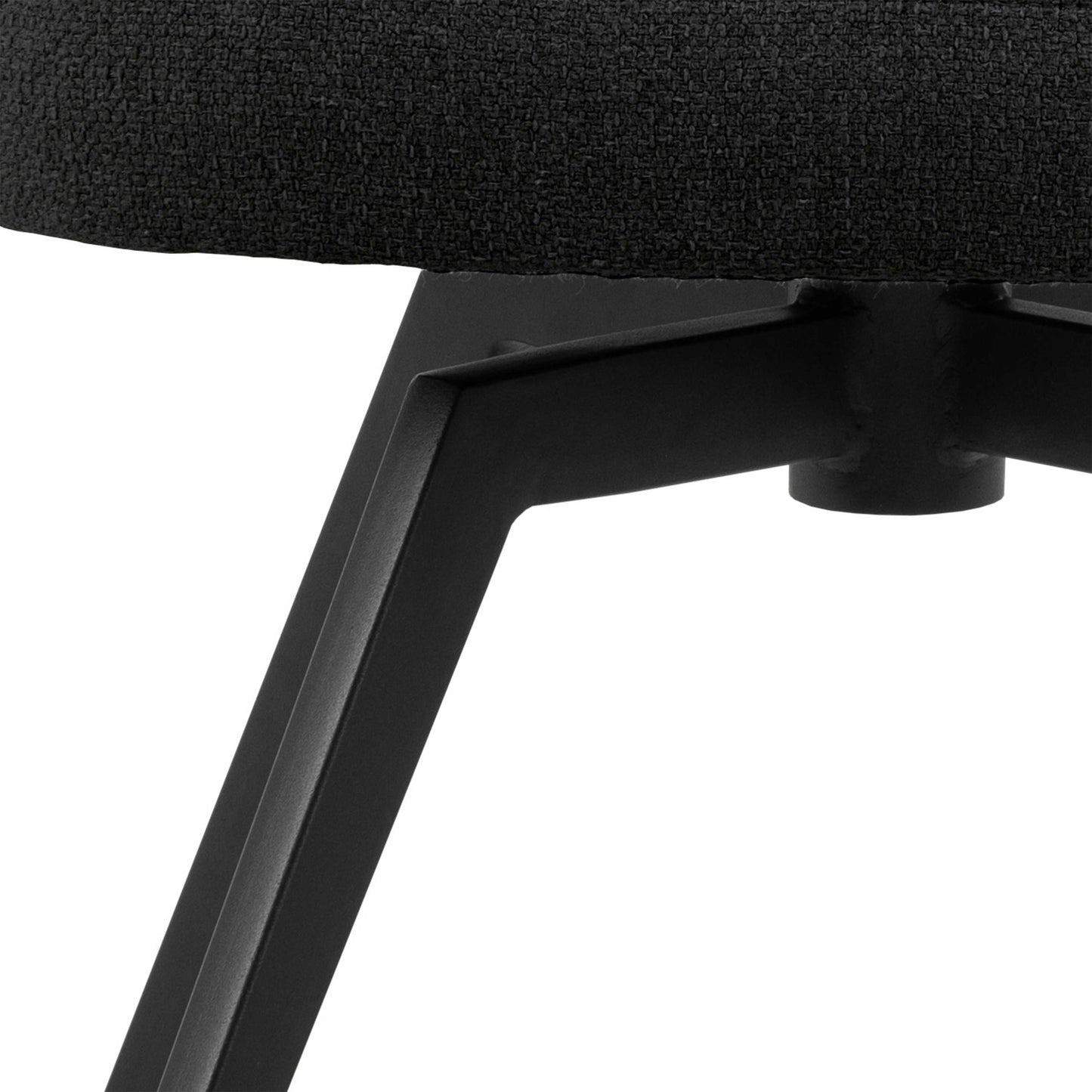 Auckland 120cm Dining Set Natural Oak Effect and Black Round Dining Table + 4 Black Dining Chair