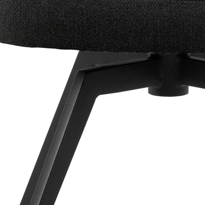 Auckland 120cm Dining Set Natural Oak Effect and Black Round Dining Table + 4 Black Dining Chair