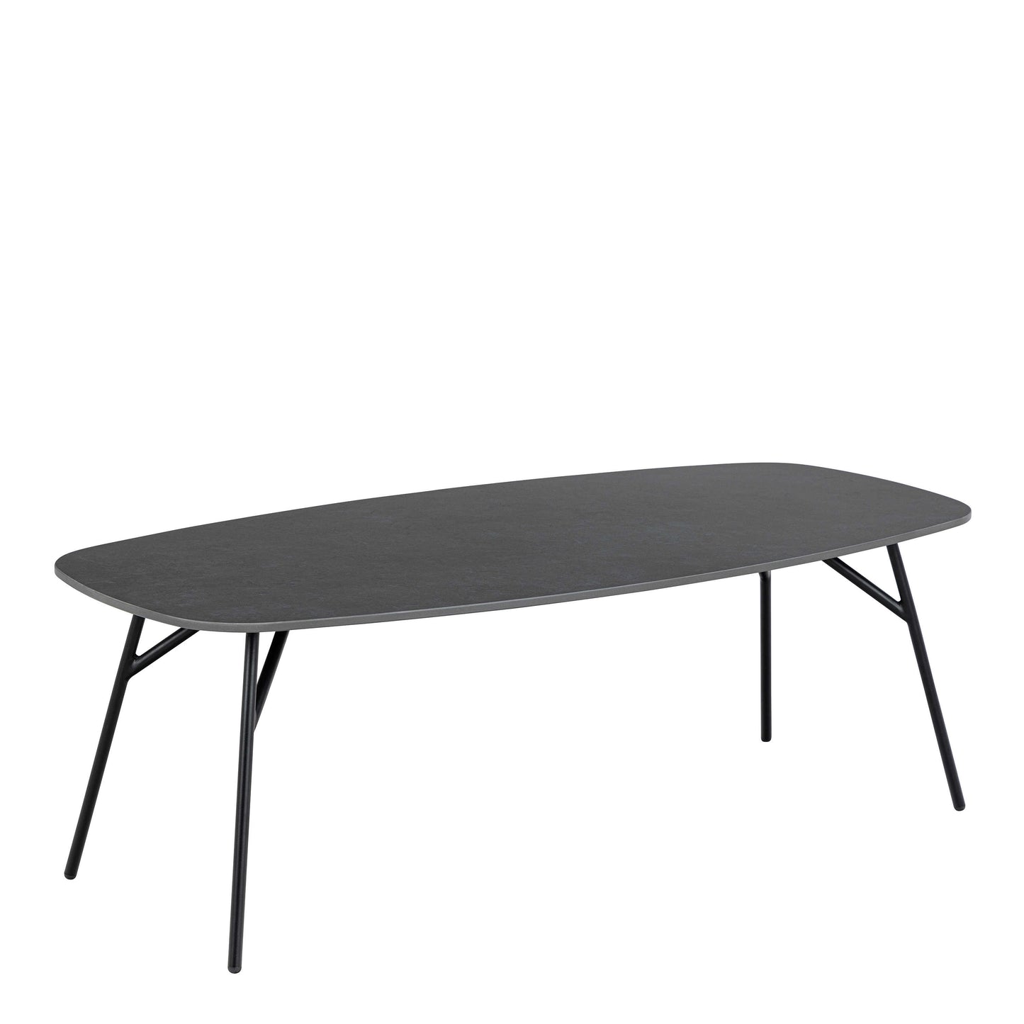 Rosefern Black Ceramic Oblong Coffee Table