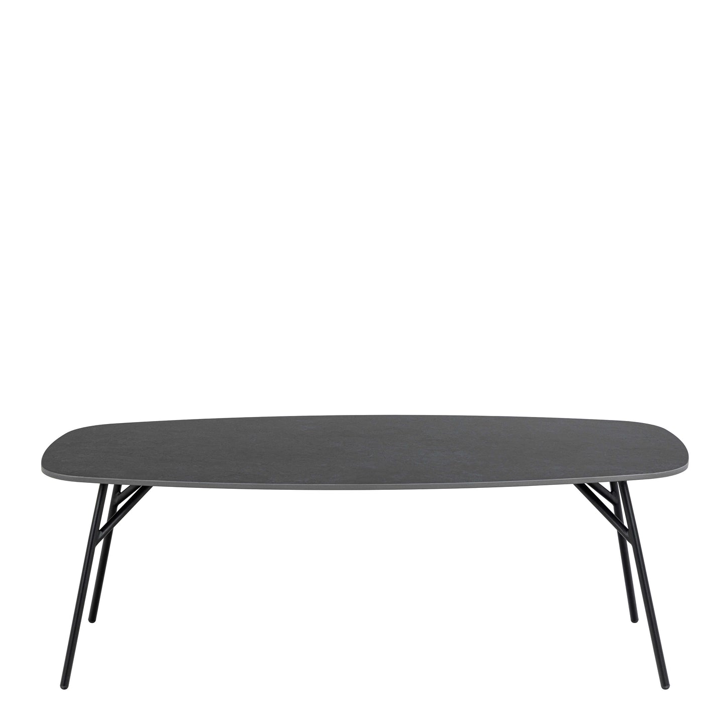 Rosefern Black Ceramic Oblong Coffee Table