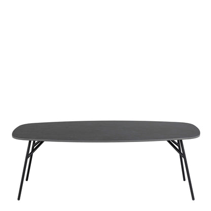 Rosefern Black Ceramic Oblong Coffee Table