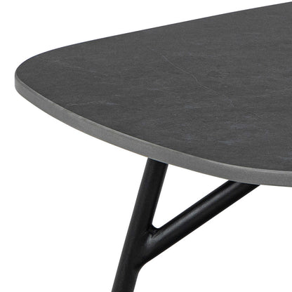 Rosefern Black Ceramic Oblong Coffee Table