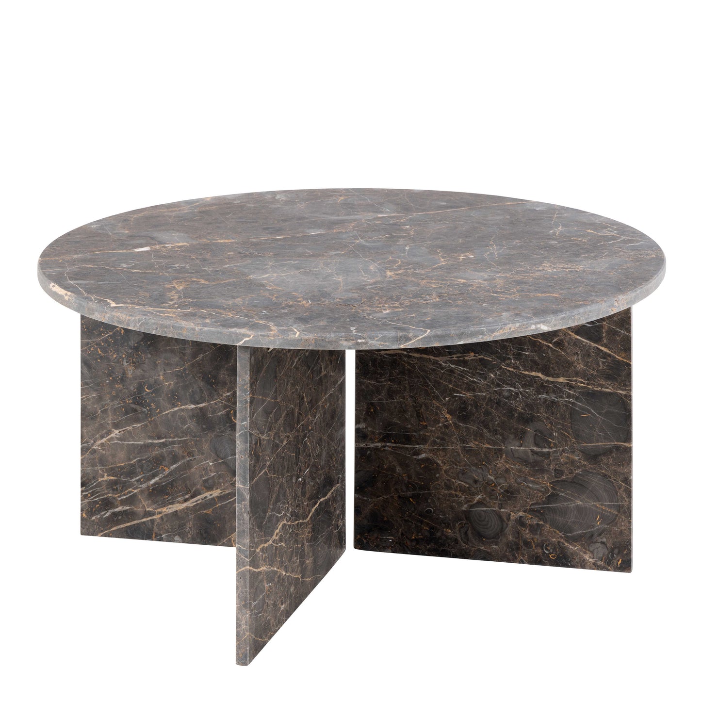 Singapore Brown Marble Round Coffee Table