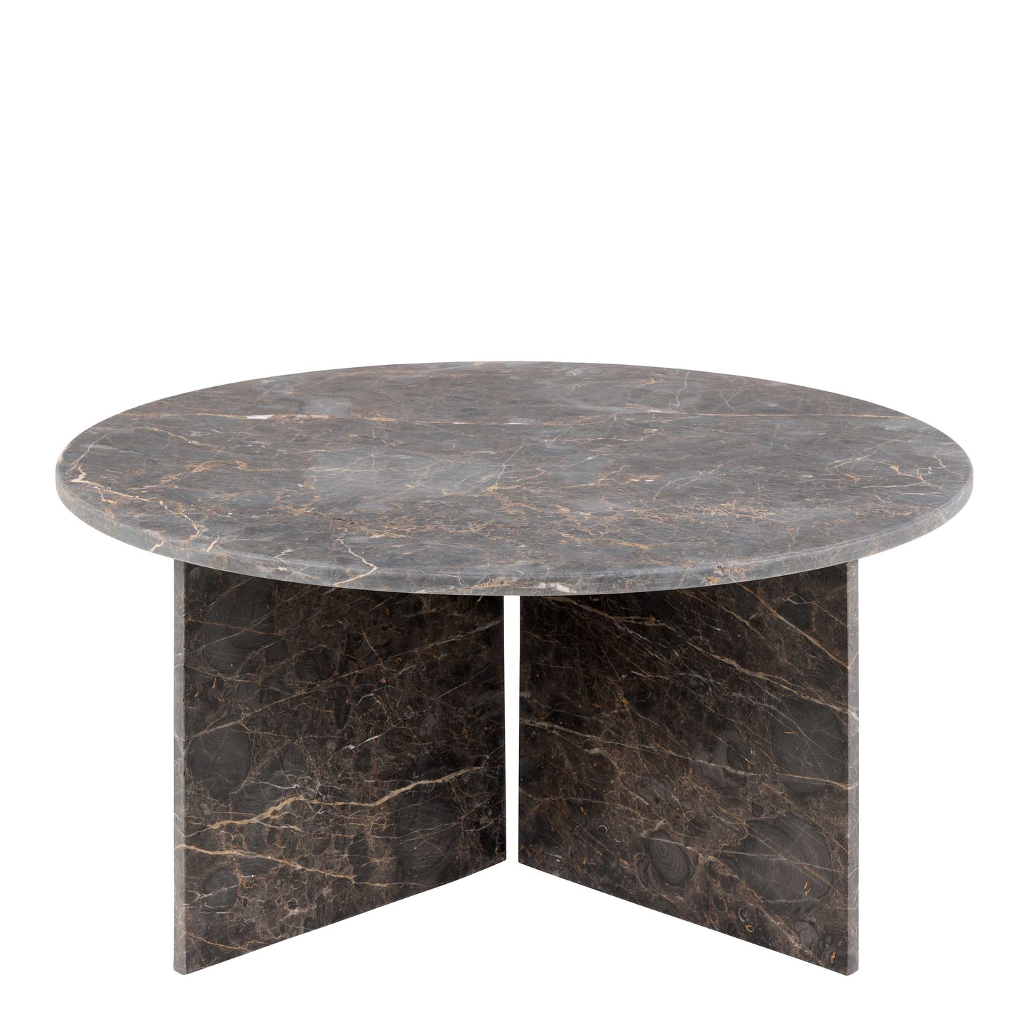 Singapore Brown Marble Round Coffee Table