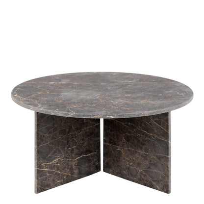 Singapore Brown Marble Round Coffee Table
