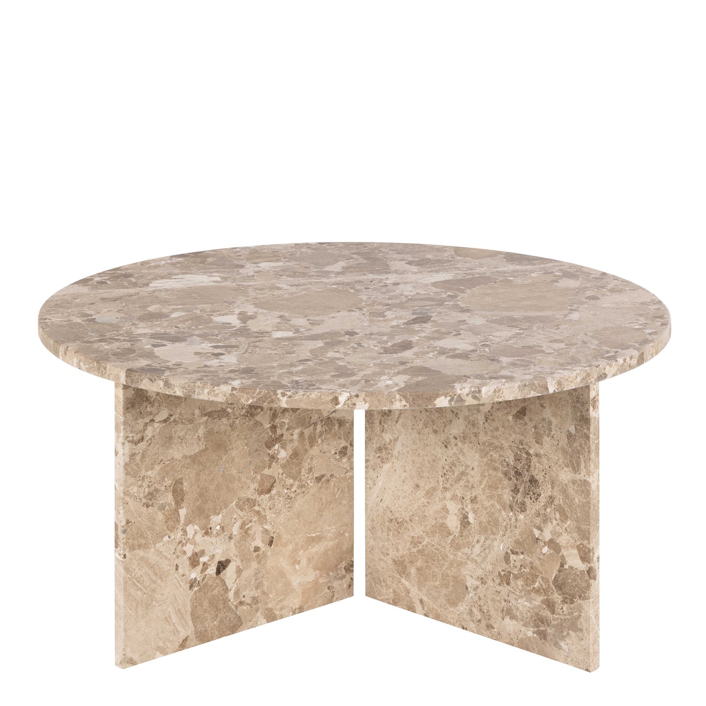 Singapore Latte Brown Marble Round Coffee Table