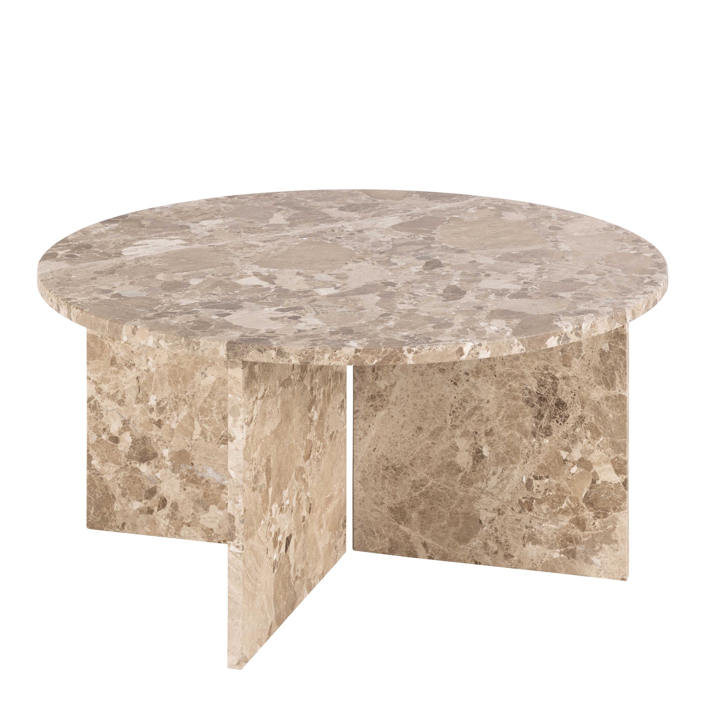Singapore Latte Brown Marble Round Coffee Table