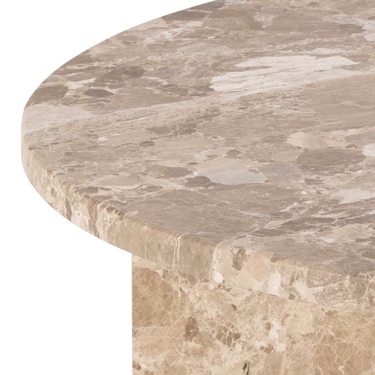 Singapore Latte Brown Marble Round Coffee Table