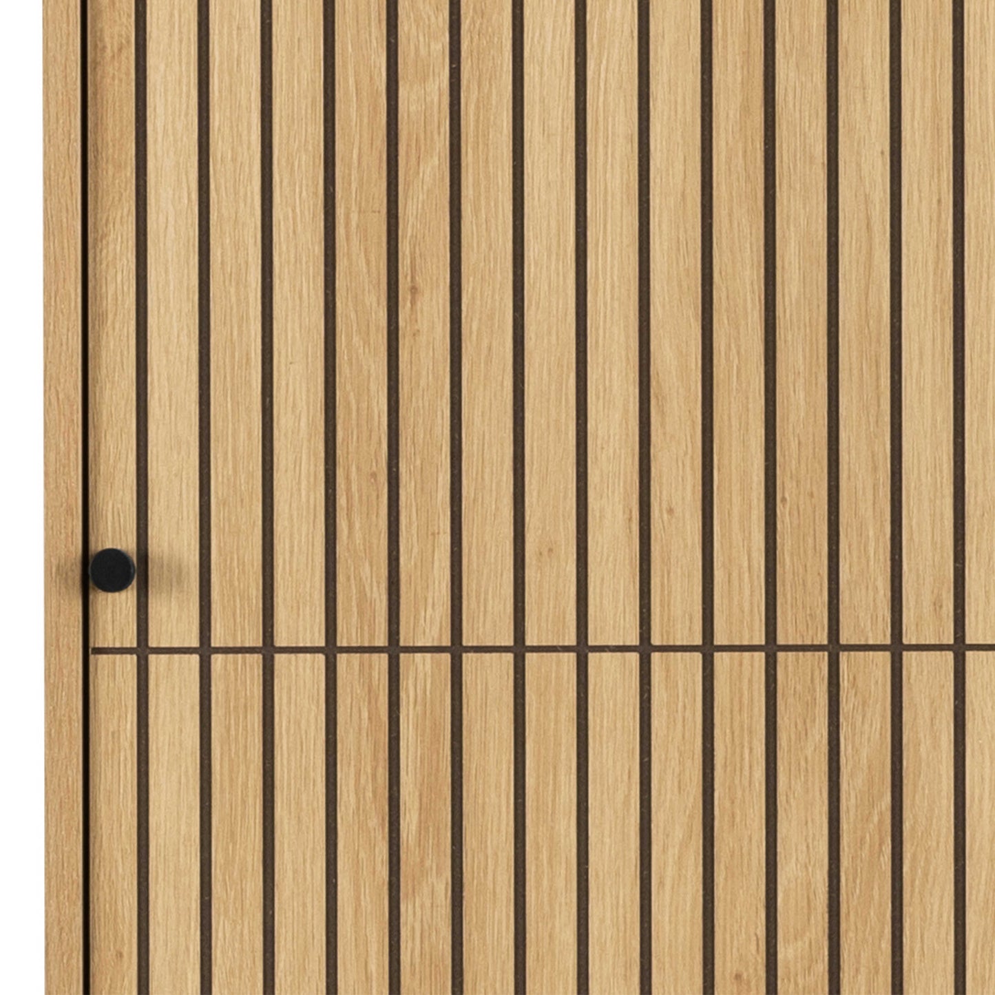 Bjork Natural Oak Wood and Black Panelled Wardrobe 2 Doors