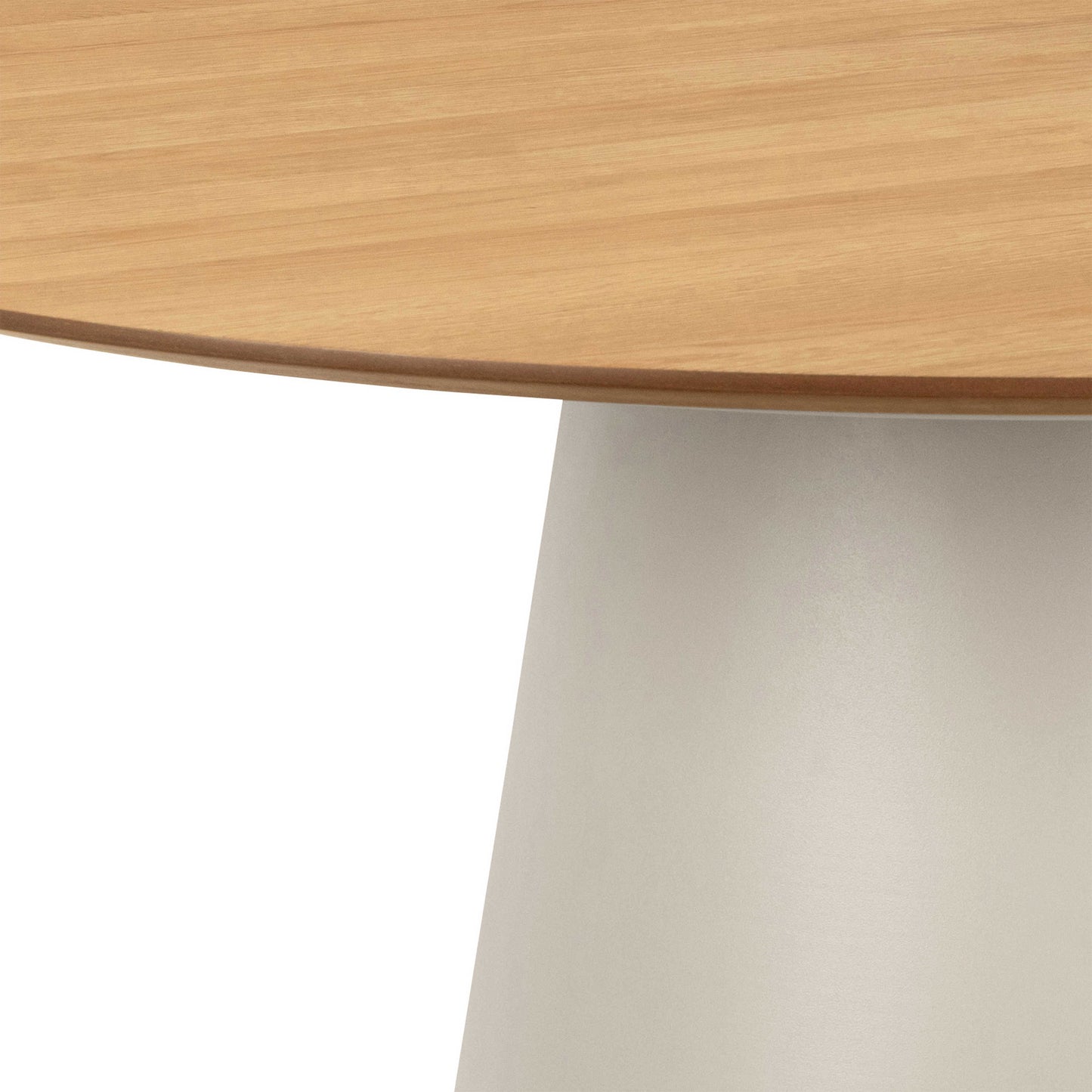 Hamburg 120cm Round Oak Veneer Dining Table Pillar Steel Base