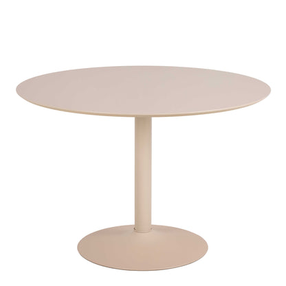 Ars Cream Round Dining Table Trumpet Base
