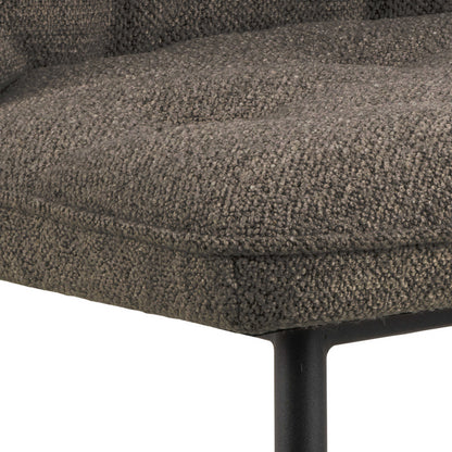 Belfast Grey Ceramic Dining Table 140cm with 4 Taupe Fabric Chairs