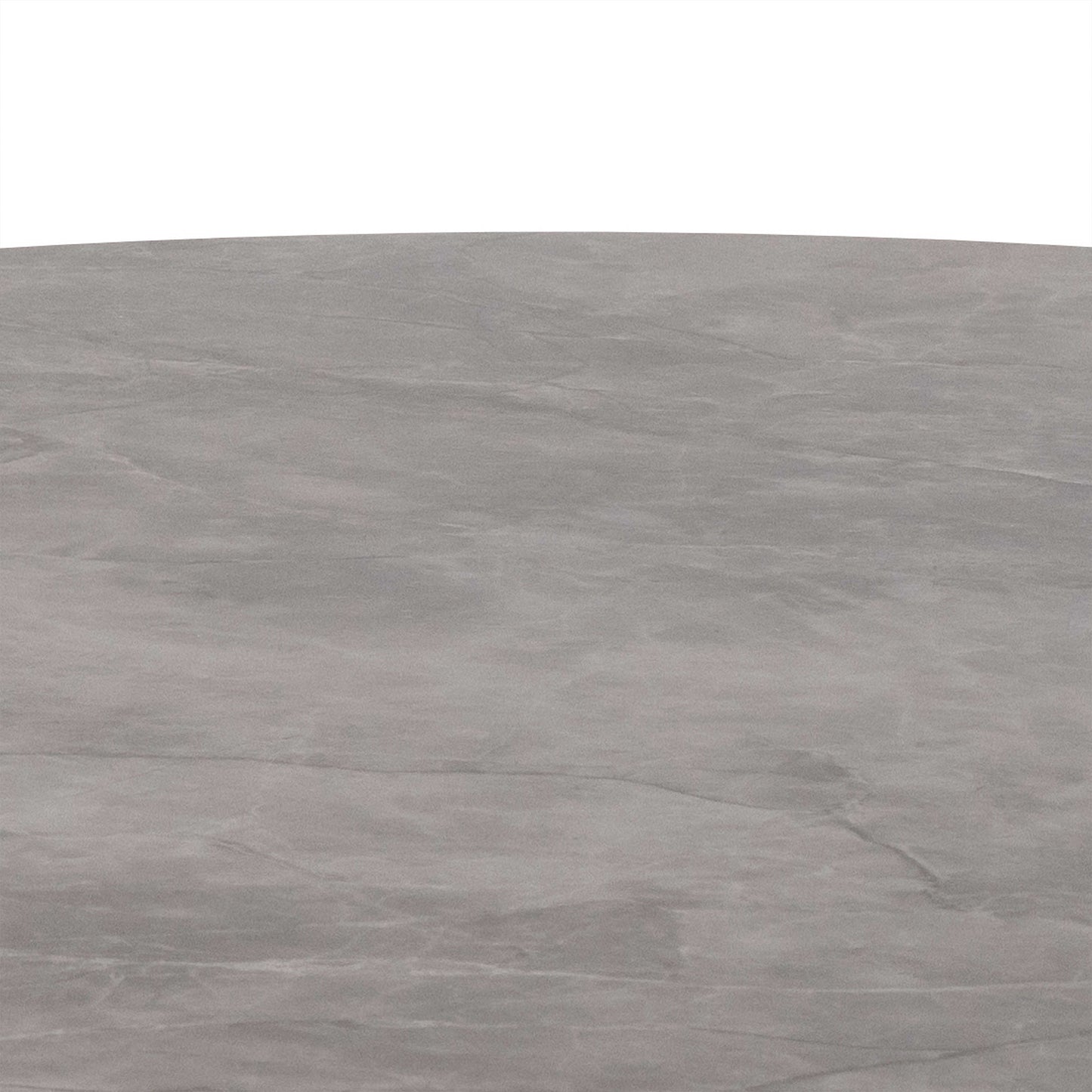 Cloverfern Grey Ceramic Round Dining Table Black Metal Base