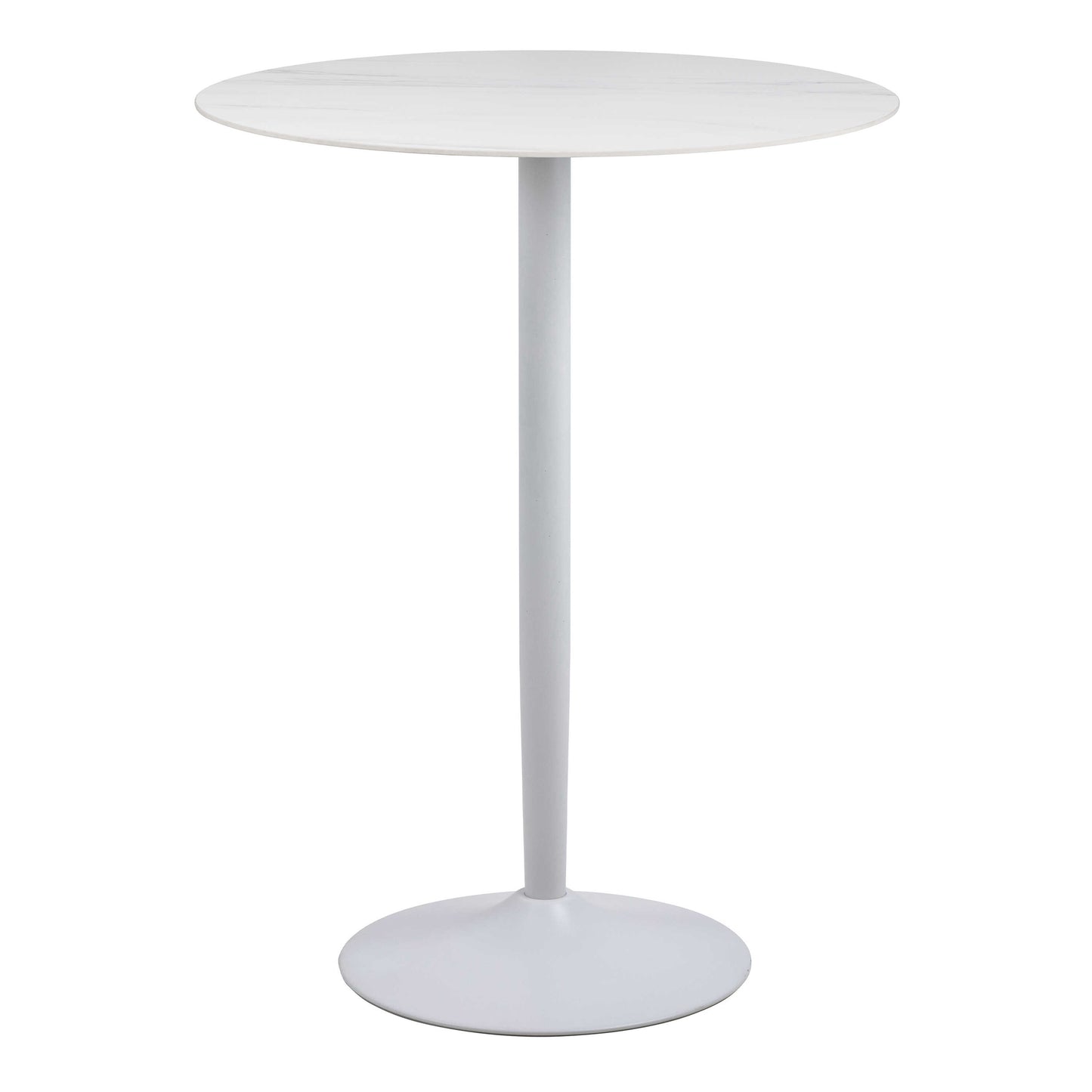 Mombasa White Ceramic Round Bar Table