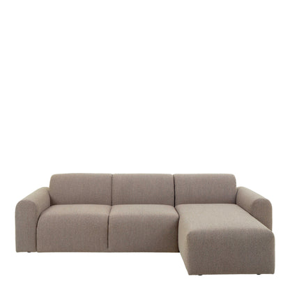 Bilbao Boucle Beige Chaise Longue Sofa 3 Seater Right Hand