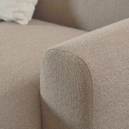 Bilbao Boucle Beige Chaise Longue Sofa 3 Seater Right Hand