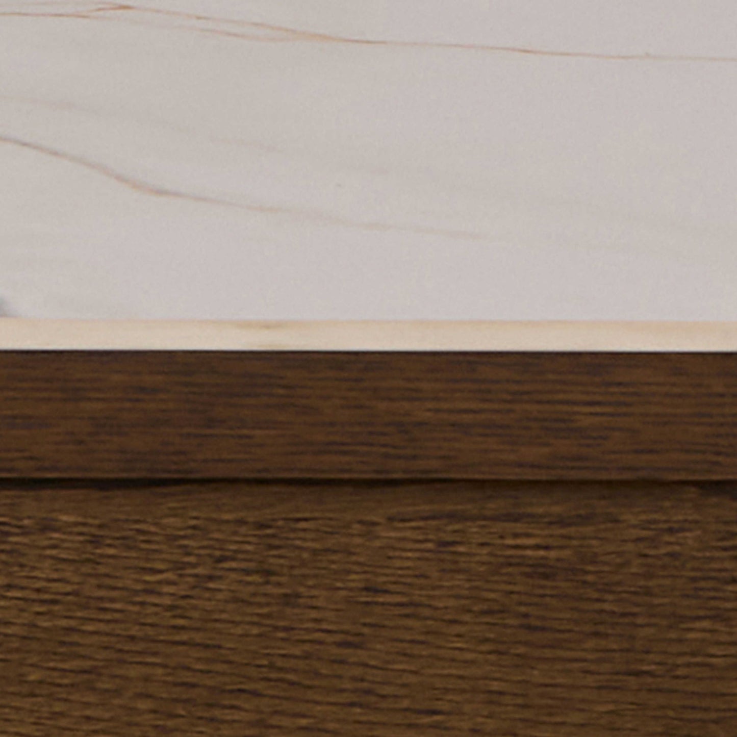 Cork 180cm Rectangular Cream Ceramic Dining Table with Oak Veneer Base