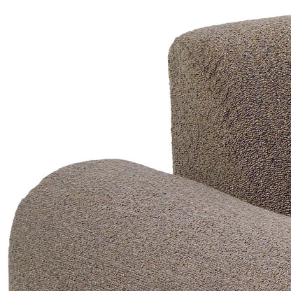 Bilbao Boucle Brown 3 Seater Chaise Longue Sofa Right Hand